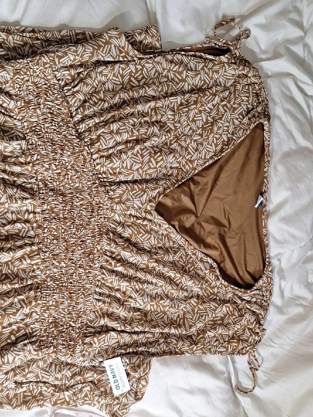 Old Navy Tan Summer Dress - Picture 2 of 4